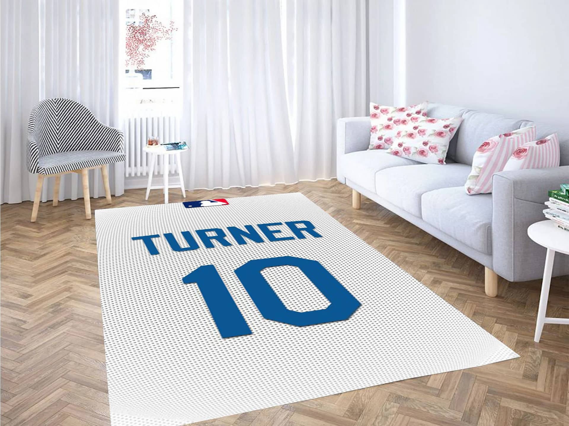 Major Turner League Baseball Logo Carpet Rug