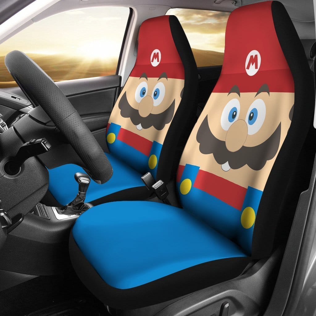 Mario Game Nintendo 2 Car Seat Covers