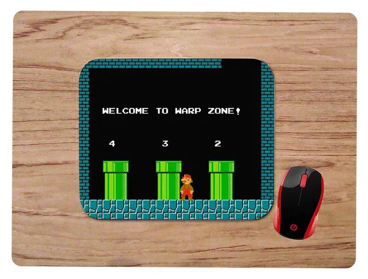 Mario Welcome To Warp Zone Mouse Pads