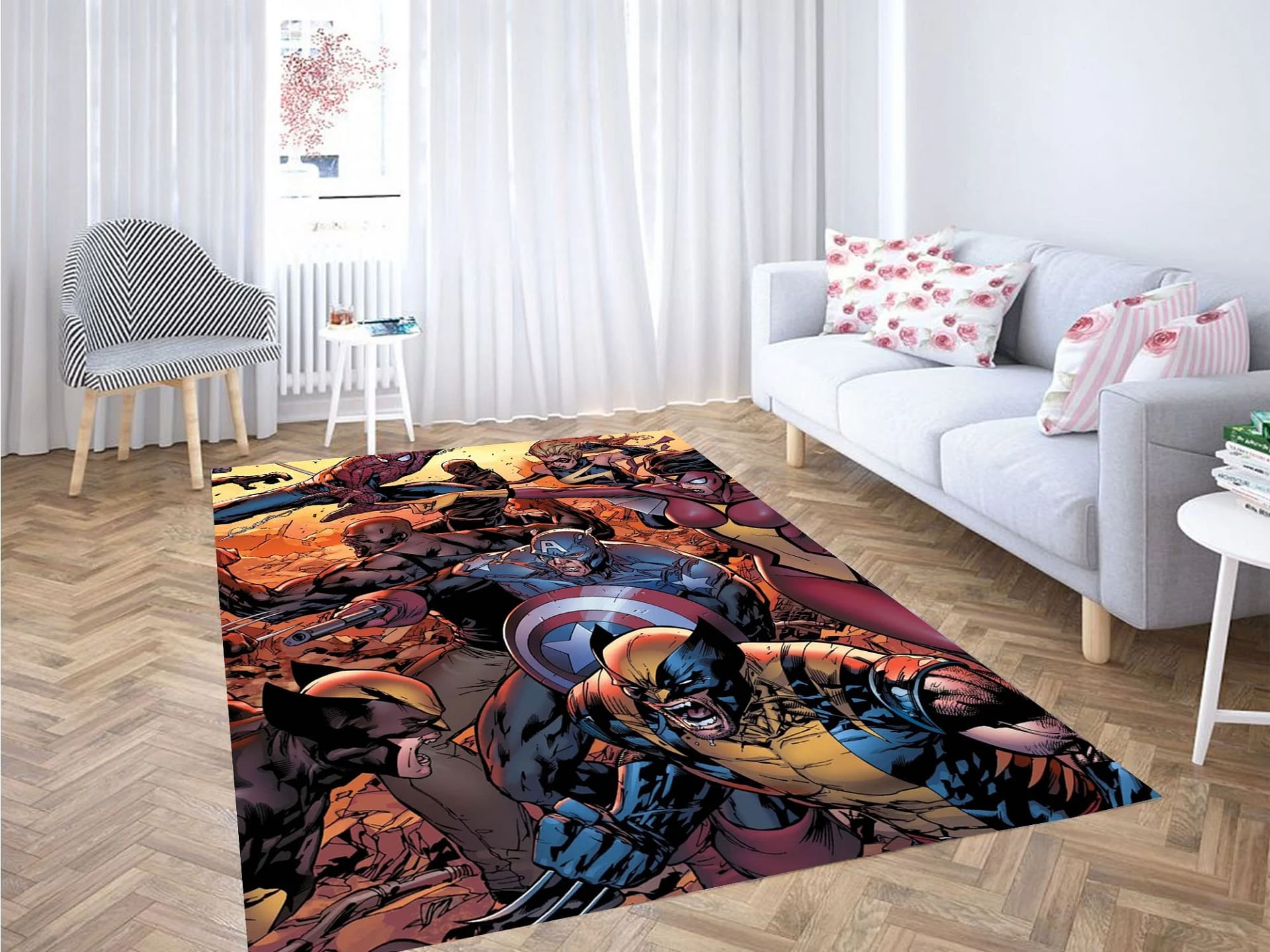 Marvel Comic War Carpet Rug