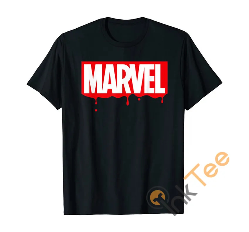 Marvel Logo Dripping Letters Halloween Men'S T Shirt
