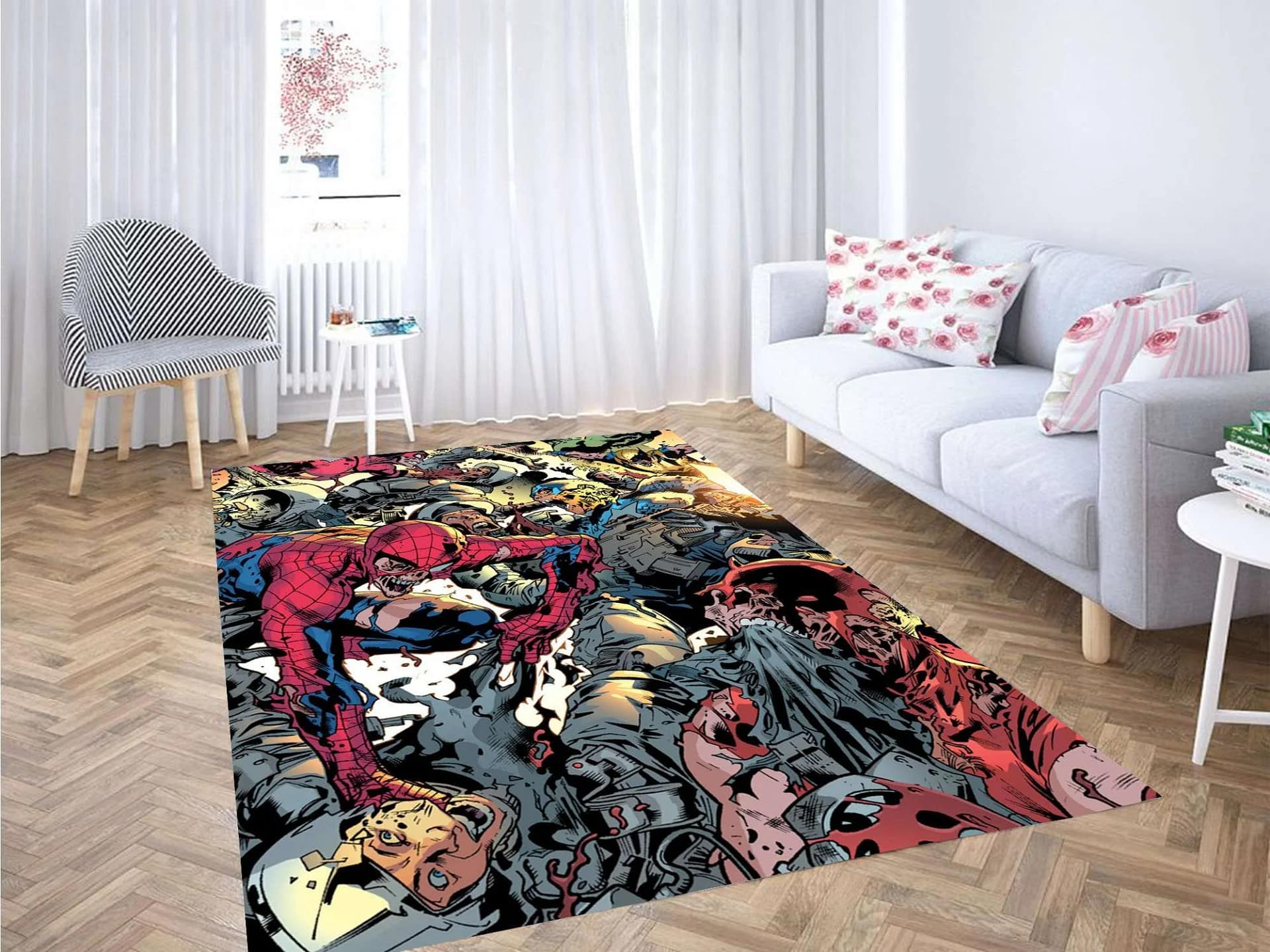 Marvel Superhero War Carpet Rug
