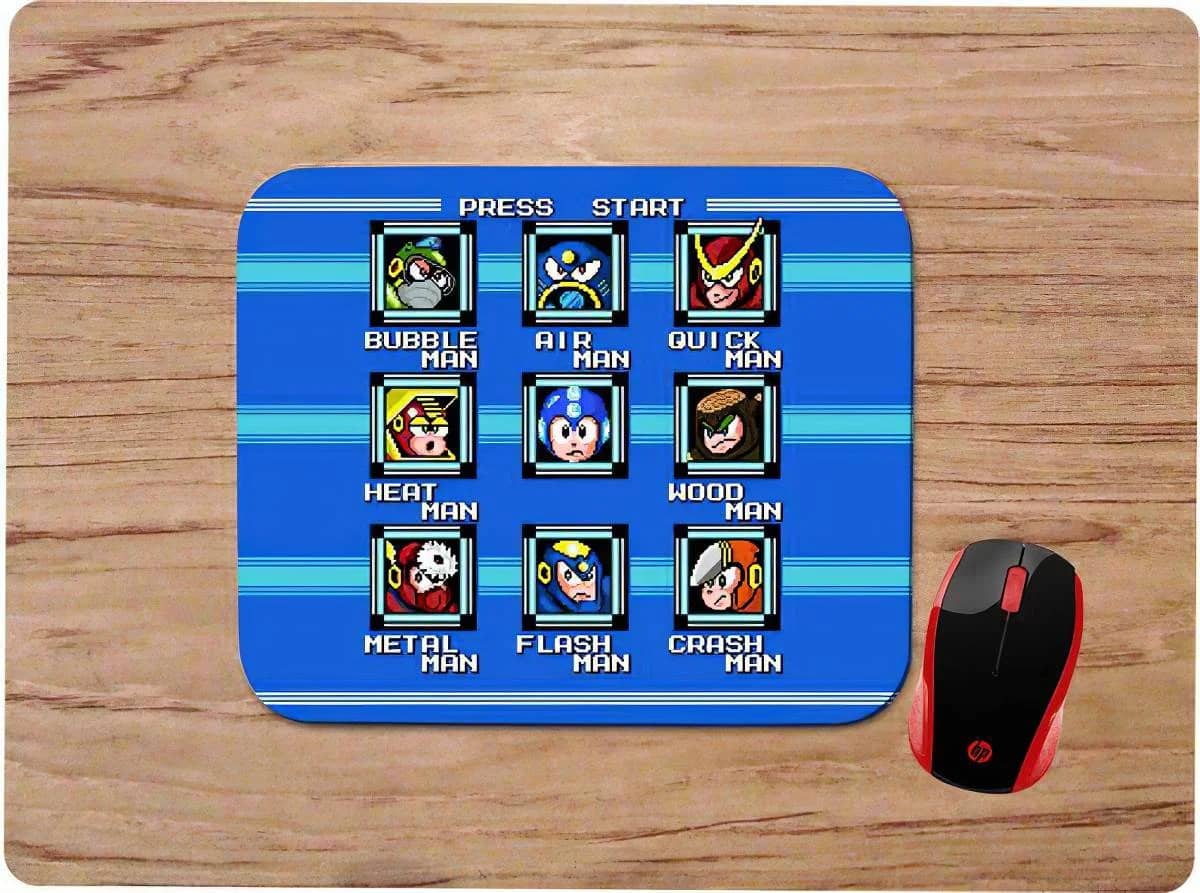 Mega Man 2 Stage Select Screen Redesign Mouse Pads