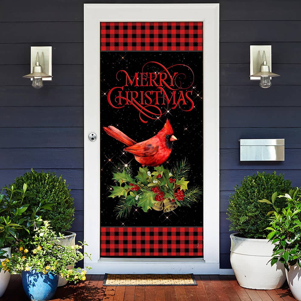 Inktee Store - Merry Christmas Cardinal Door Cover Image