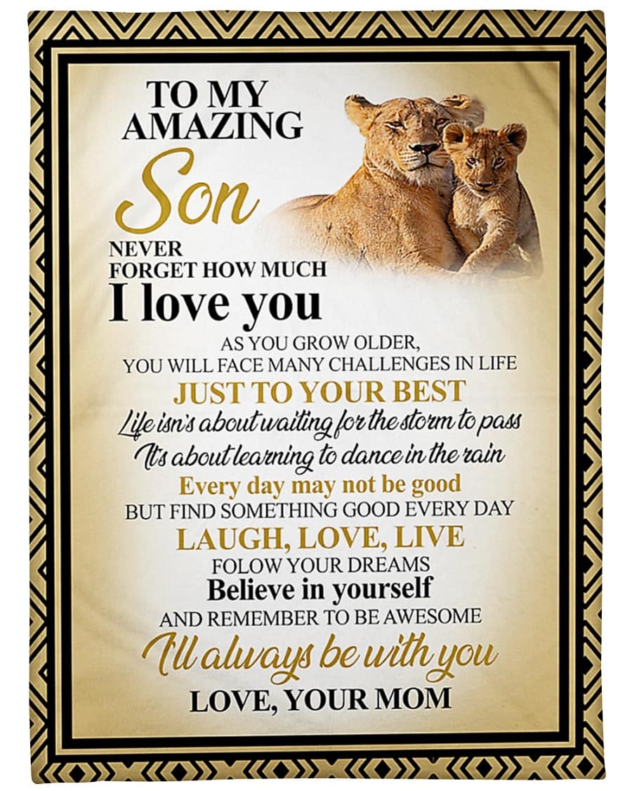 Message To My Amazing Son I Love You Fleece Blanket