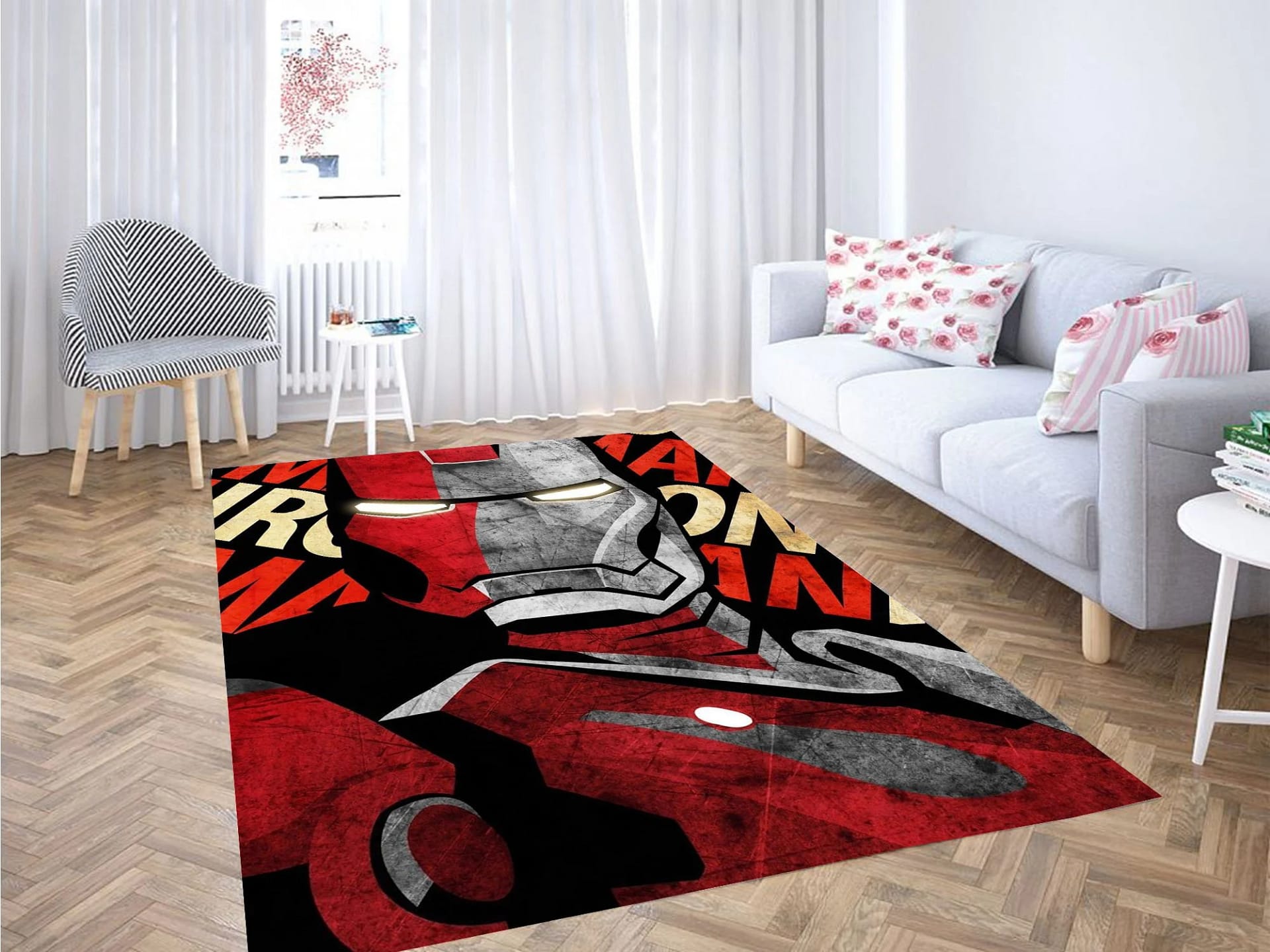 Metal Iron Man Carpet Rug