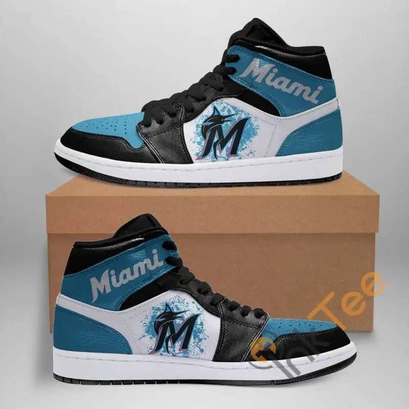 Miami Marlins Mlb Basketball Custom It1901 Air Jordan Shoes