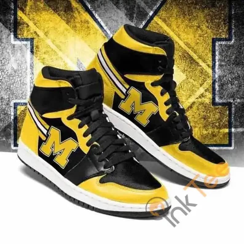 Michigan Wolverines Ncaa Custom It1909 Air Jordan Shoes