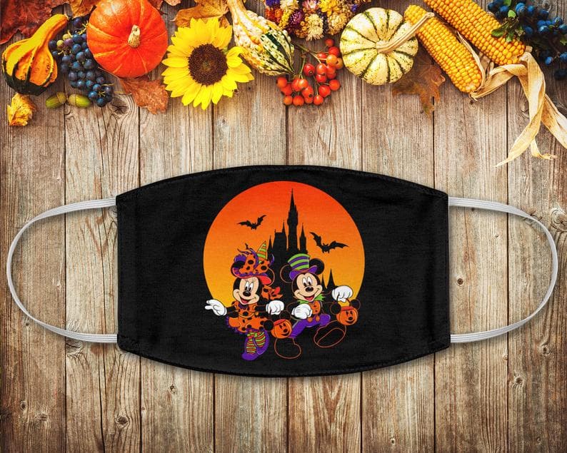 Mickey And Minnie Halloween Parks Castles Disney Lovers Trick Or Treat Mouse Face Mask