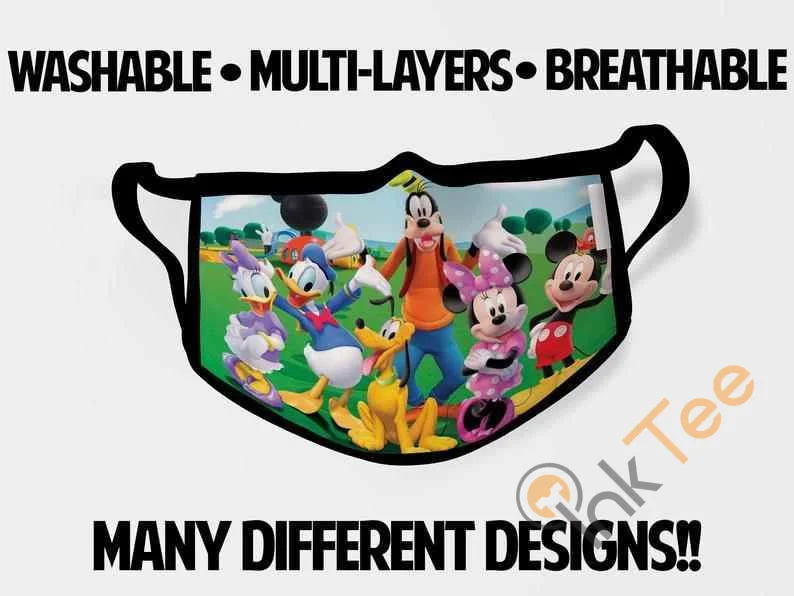 Mickey Mouse Clubhouse Friends Goofy Childrens Kids Reusable 5062 Face Mask