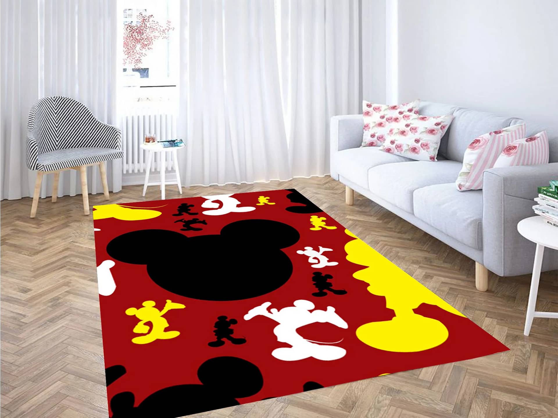 Mickey Mouse Silhouette Carpet Rug