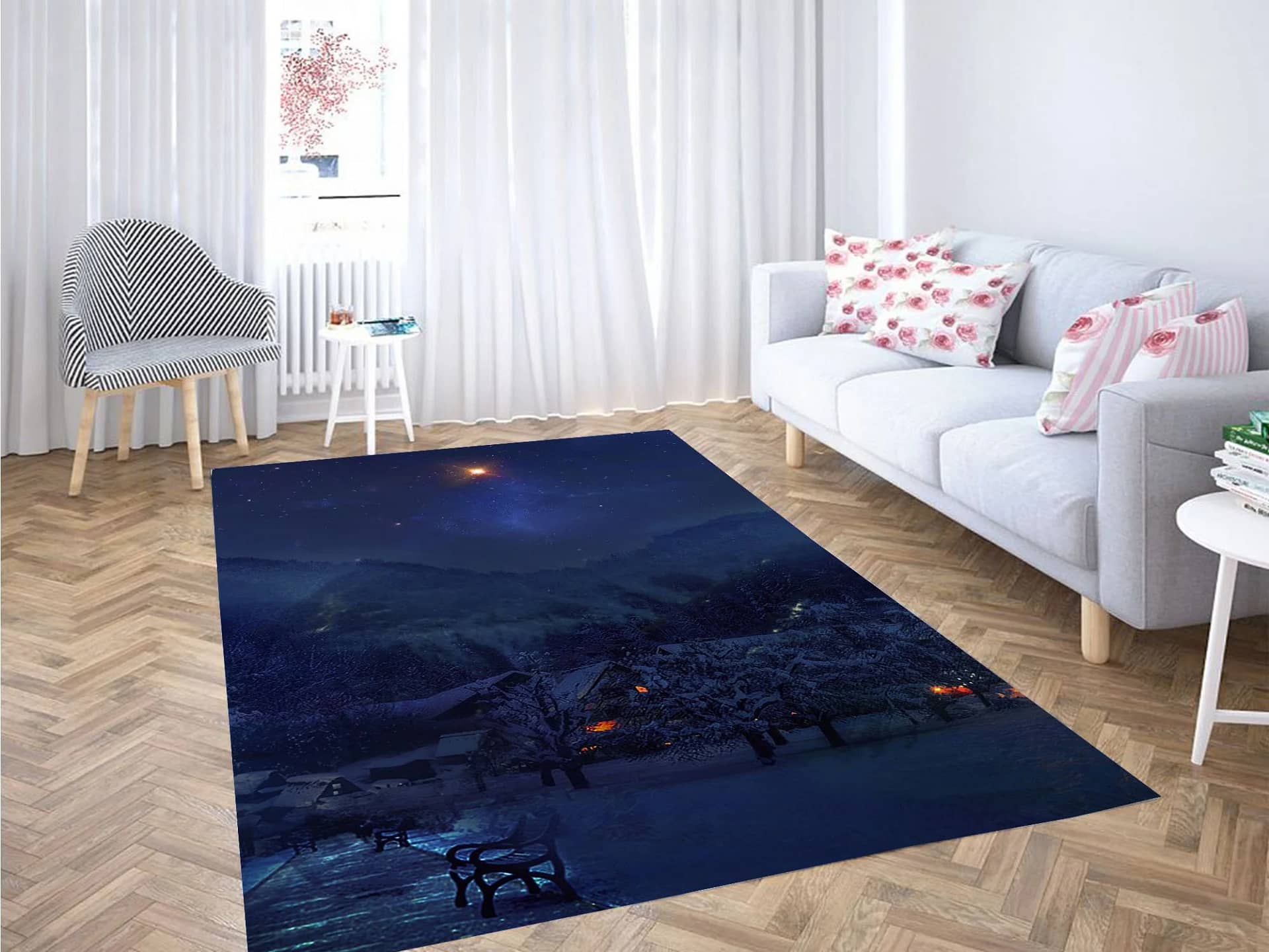 Midnight Iceland Carpet Rug