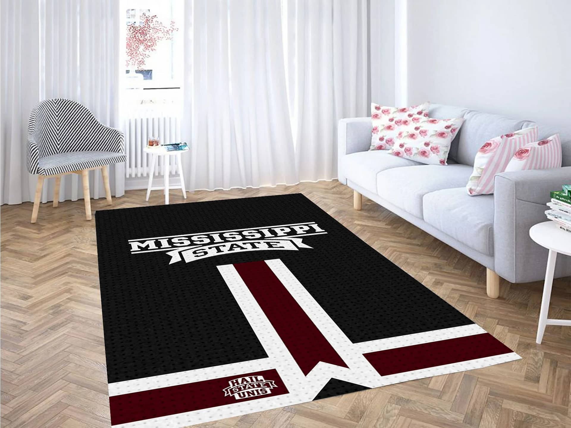 Mississippi State Bulldogs Baseball Carpet Rug