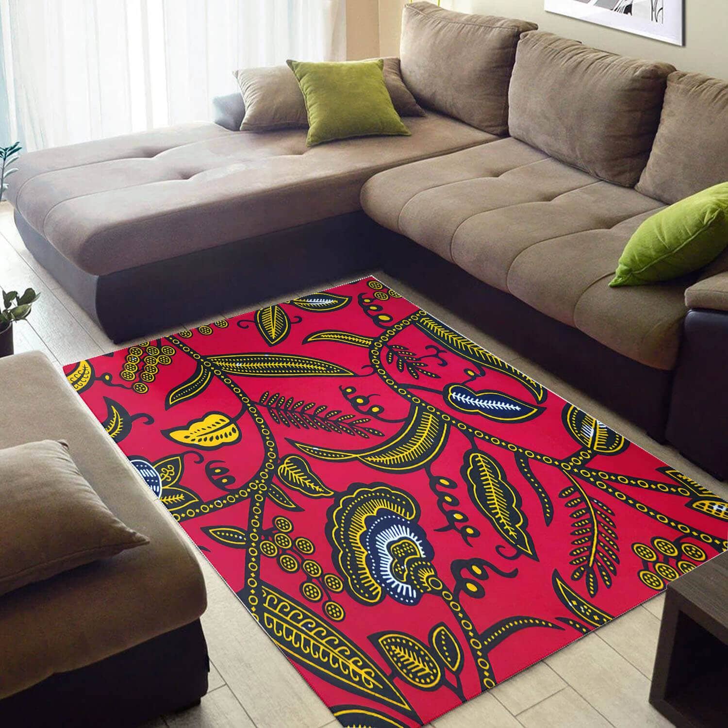 Modern African Abstract Black History Month Ethnic Seamless Pattern Design Floor House Rug