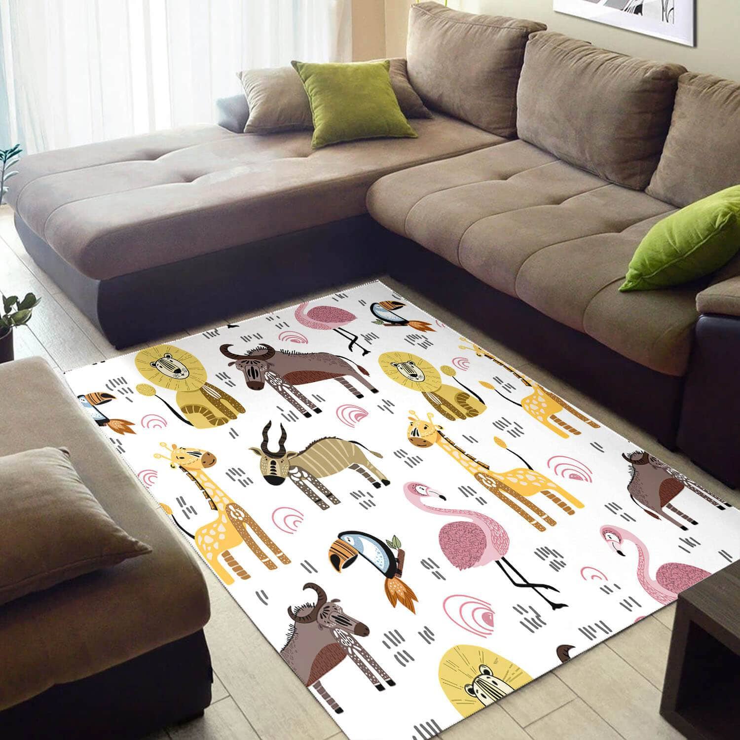 Modern African Adorable Afrocentric Art Large Room Rug