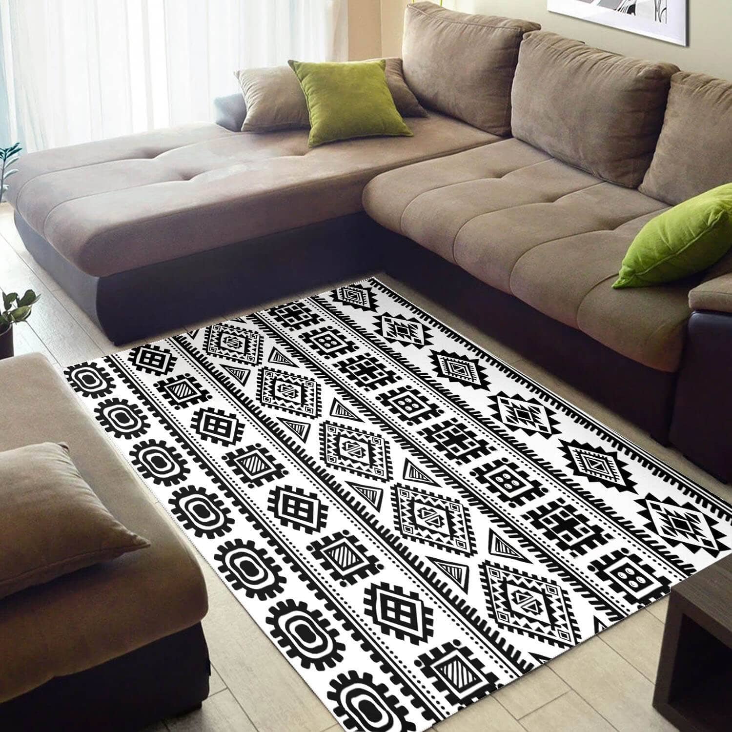 Modern African American Afro Afrocentric Art Style Floor Inspired Home Rug