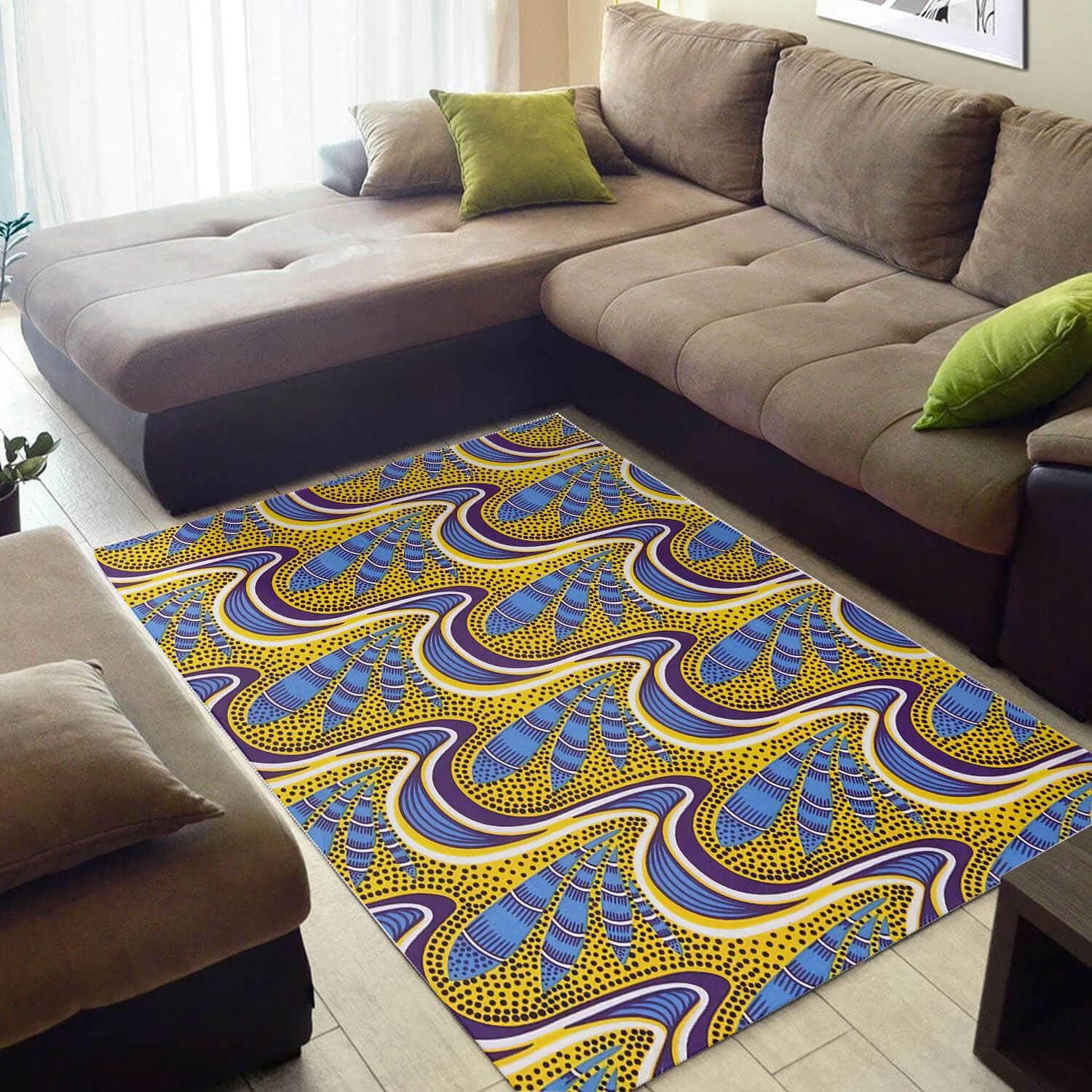 Modern African American Beautiful Black History Month Afrocentric Pattern Art Design Floor Themed Home Rug