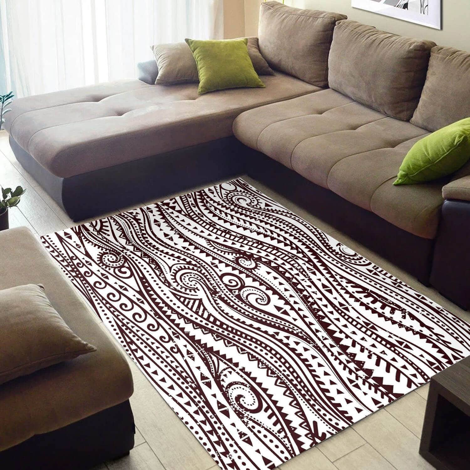 Modern African American Holiday Inspired Afrocentric Pattern Art Style Area Room Rug