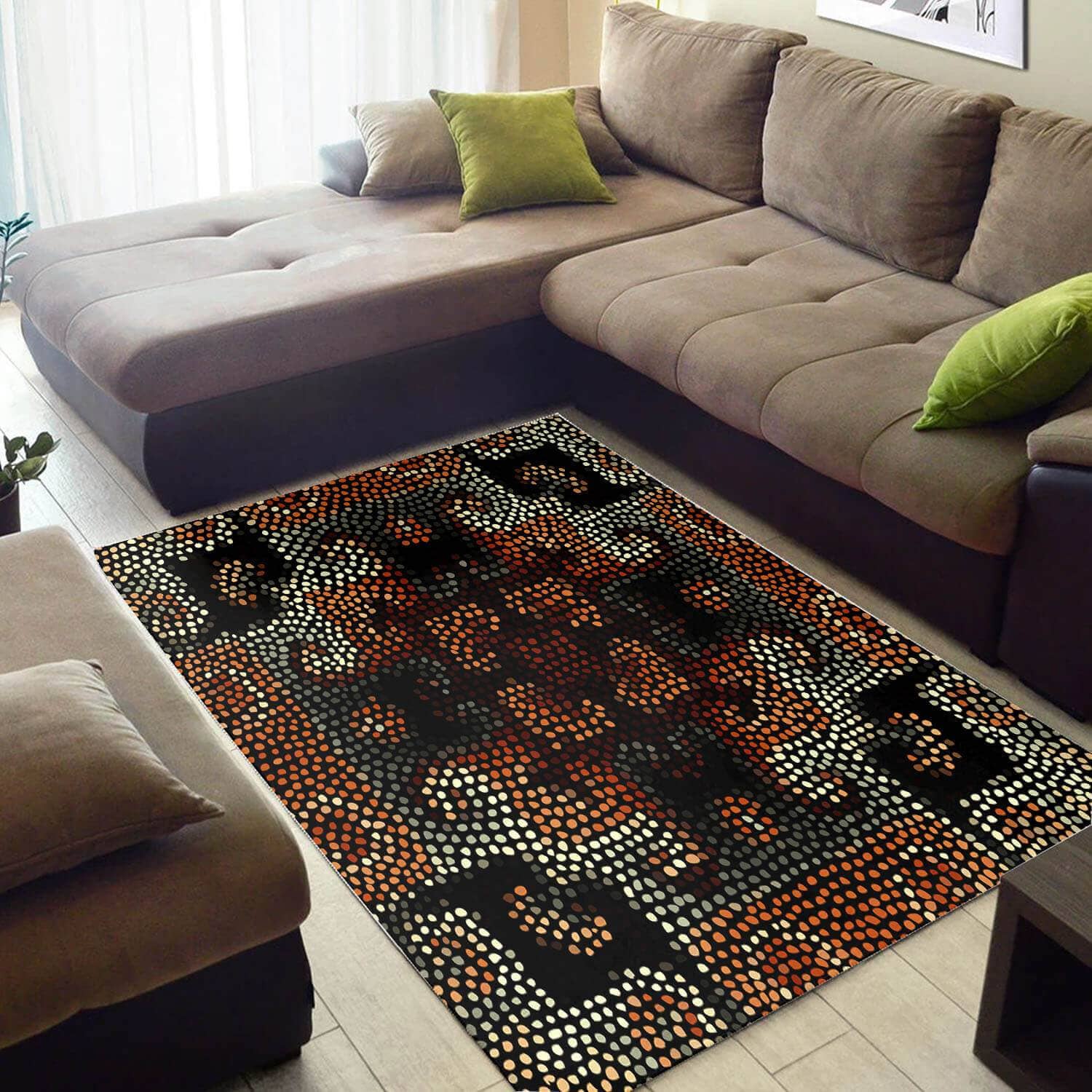 Modern African Beautiful Afrocentric Seamless Pattern Themed Living Room Rug