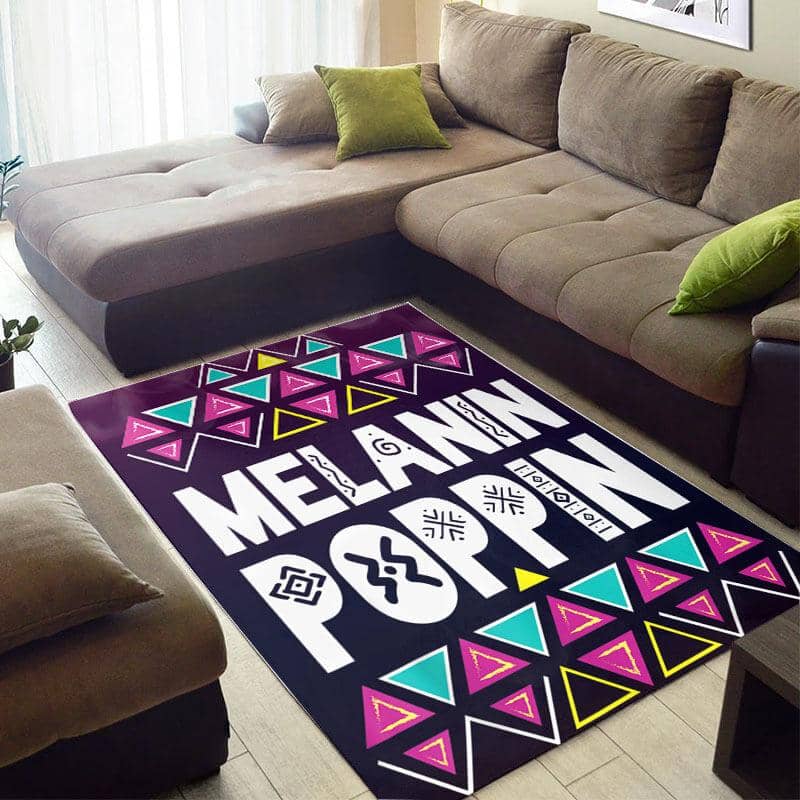 Modern African Beautiful Inspired Afro Lady Melanin Poppin Themed Living Room Rug