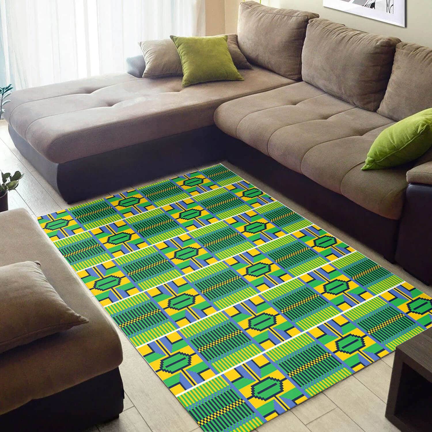 Modern African Holiday Black History Month Ethnic Seamless Pattern Style Area Living Room Rug