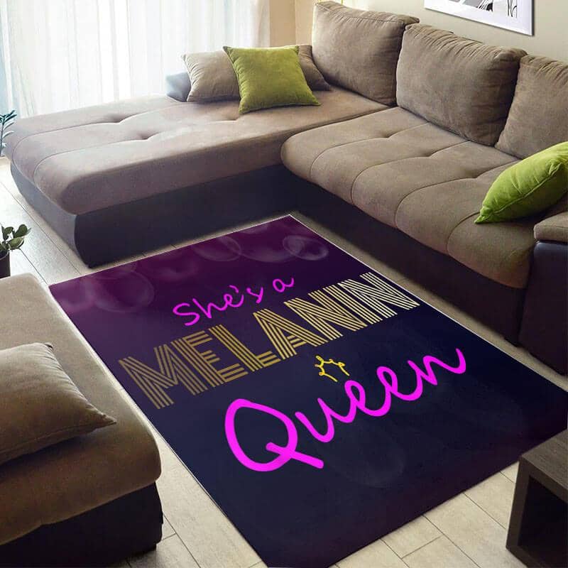 Modern African Style Cute American Art Afro Woman Melanin Queen Carpet Living Room Rug