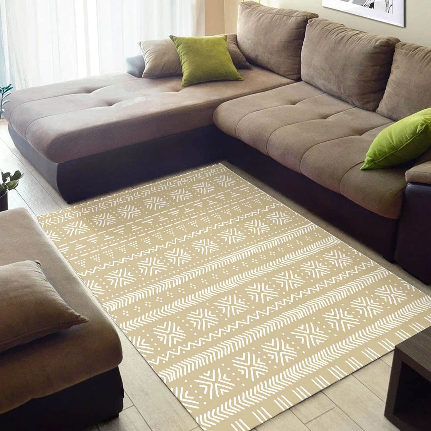 Modern African Style Cute Black History Month Afrocentric Pattern Art Design Floor Carpet Themed Home Rug