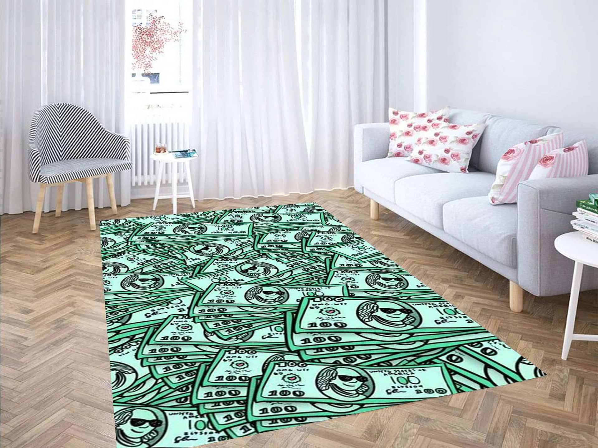 Money Wallpaper Iphone Cartoon Carpet Rug
