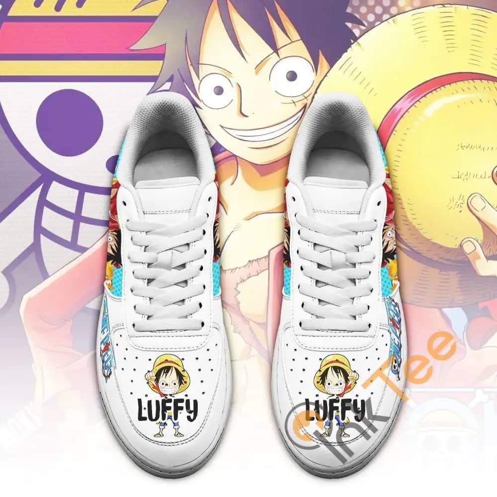Monkey D Luffy Custom One Piece Anime Fan Amazon Nike Air Force Shoes