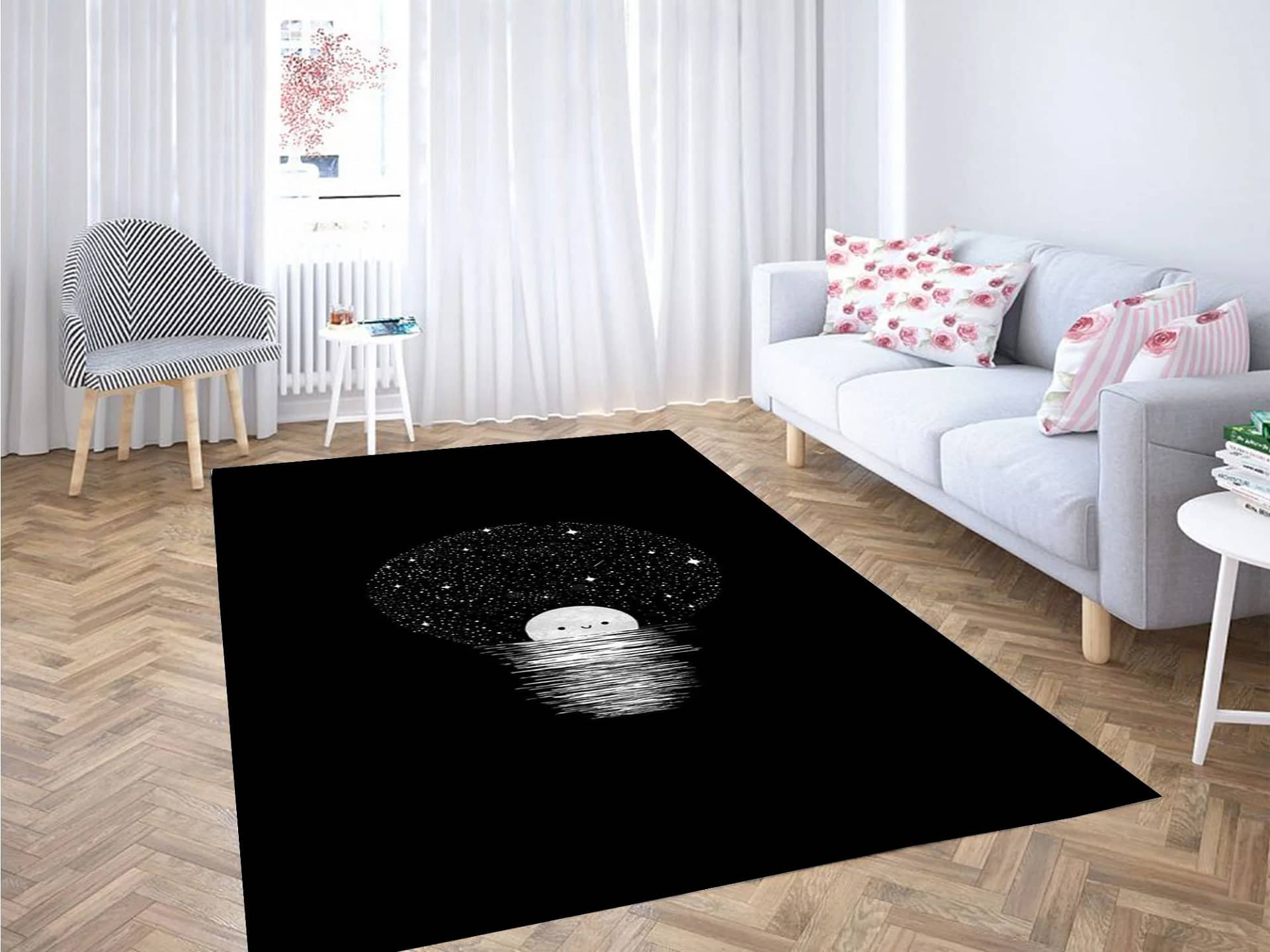 Monochrom Black Carpet Rug