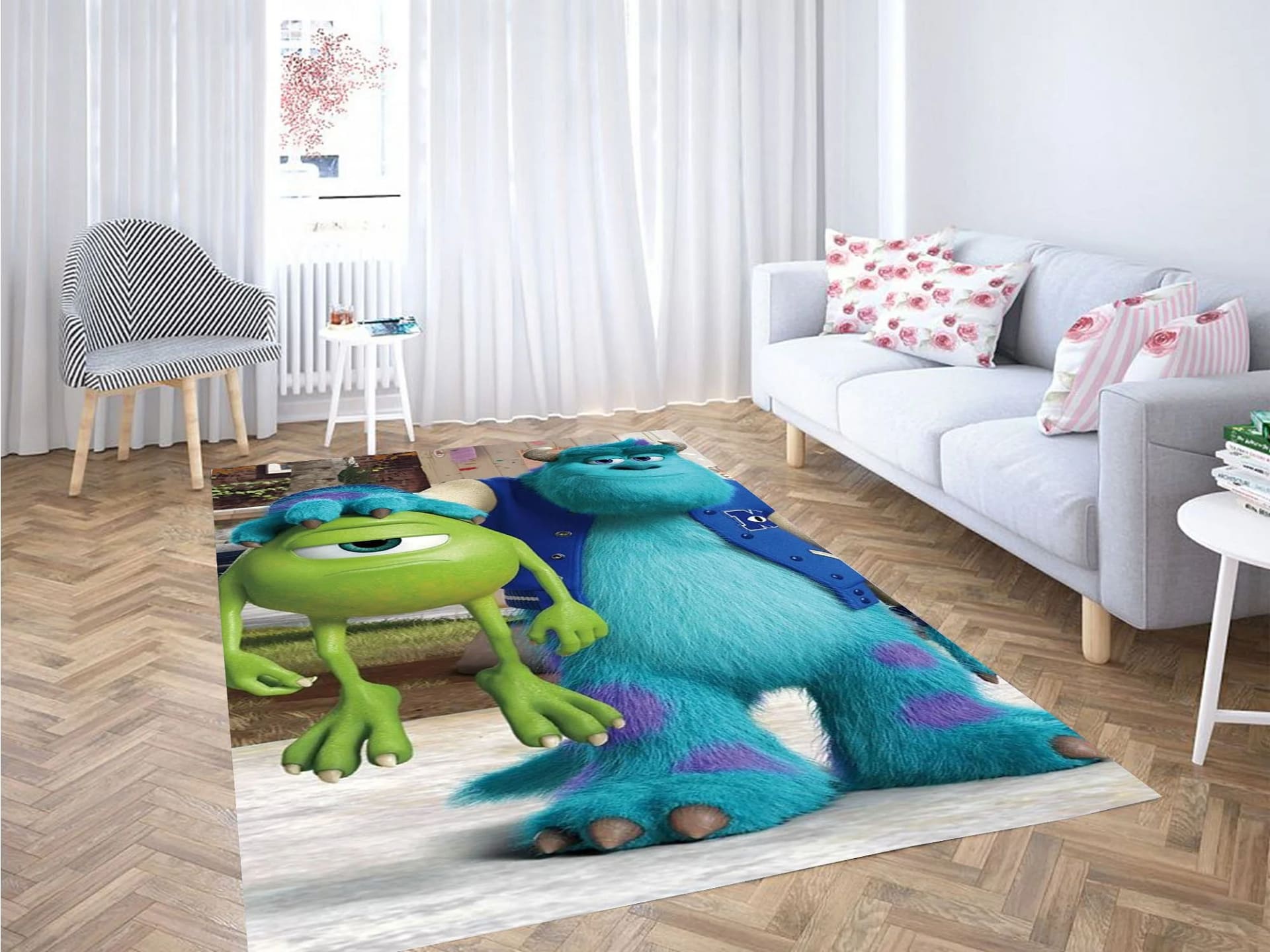 Monsters And Mike University Wallpaper Carpet Rug
