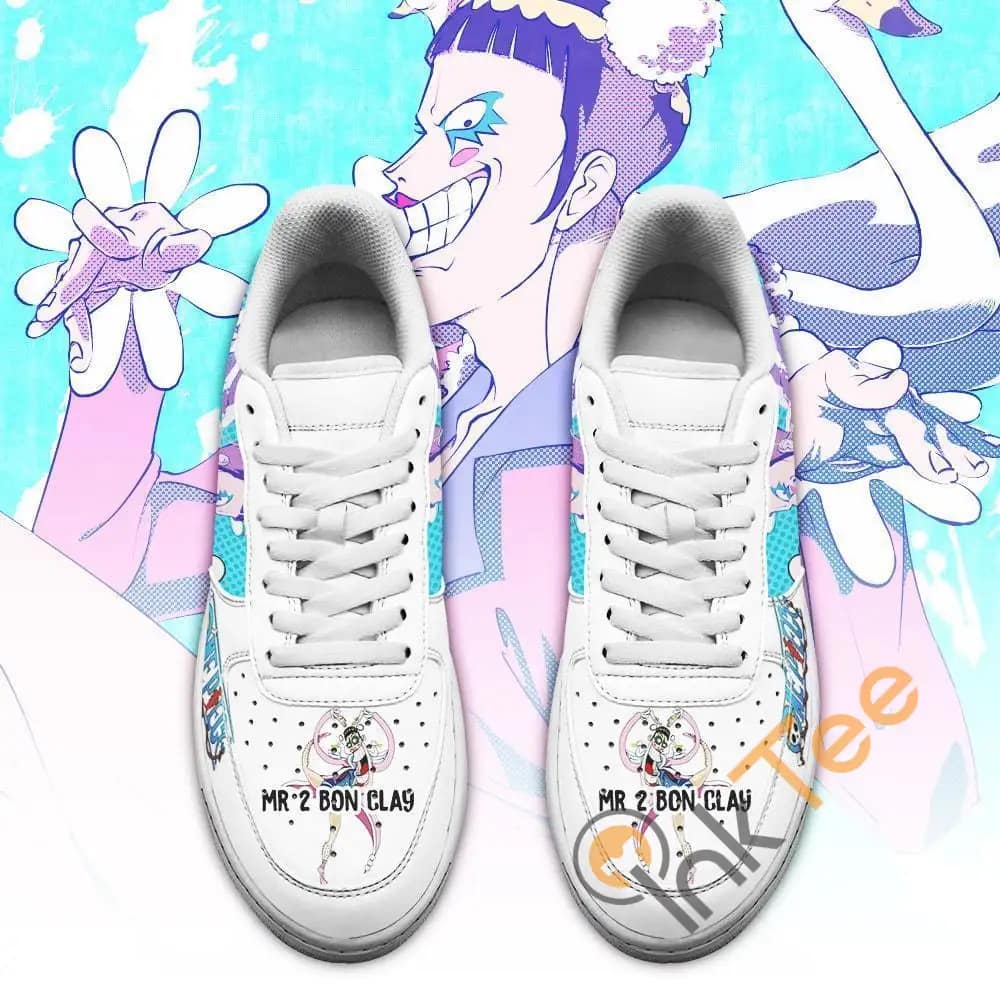 Mr 2 Bon Clay Custom One Piece Anime Fan Amazon Nike Air Force Shoes