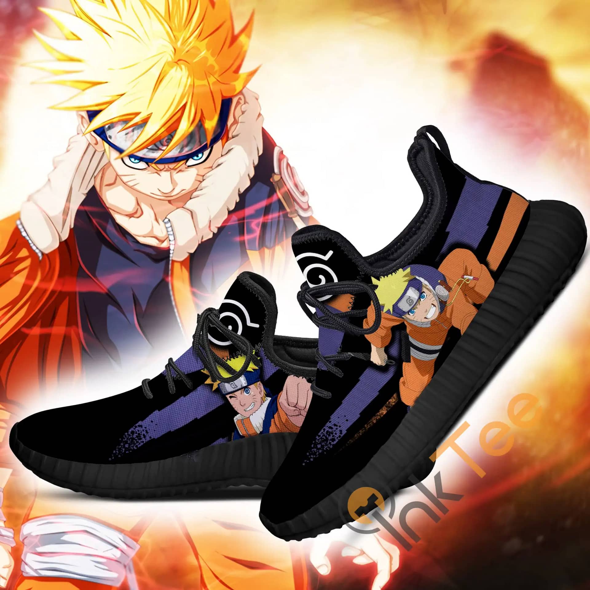 Inktee Store - Naruto Fighting Naruto Anime Amazon Reze Shoes Image