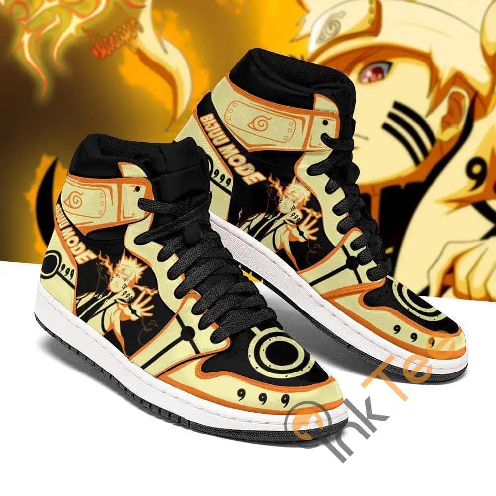 Naruto Nine-Tails Chakra Mode Costume Anime Amazon Air Jordan Shoes