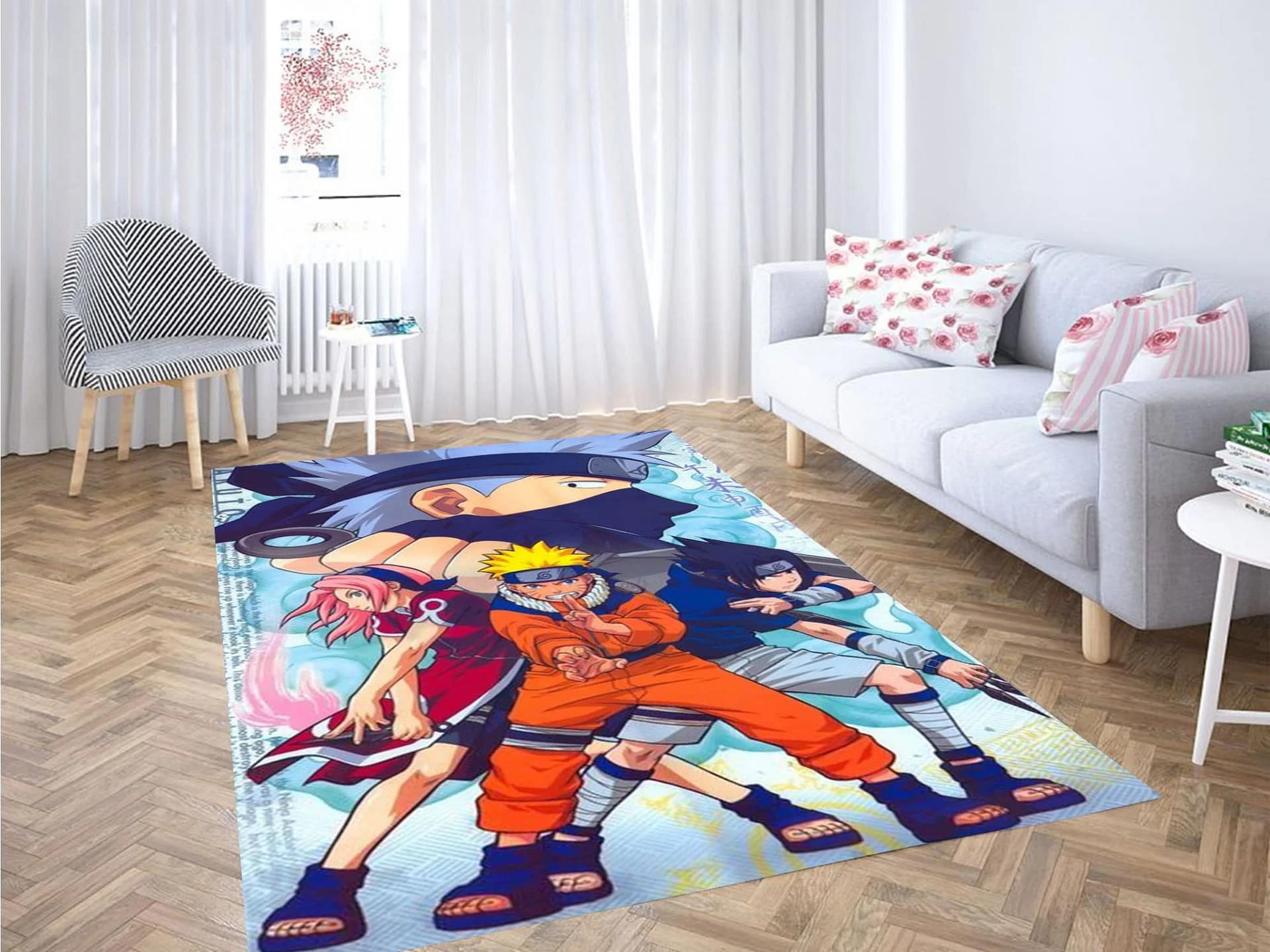 Naruto Sasuke Sakura Wallpaper Carpet Rug