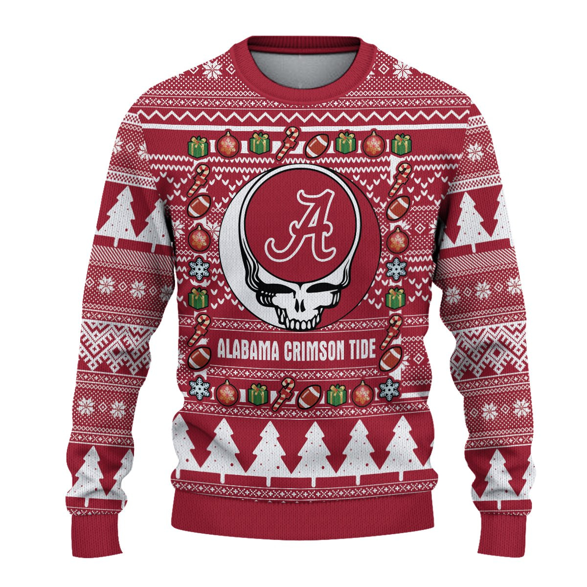 Ncaa Alabama Crimson Tide Grateful Dead Christmas Ugly Sweater