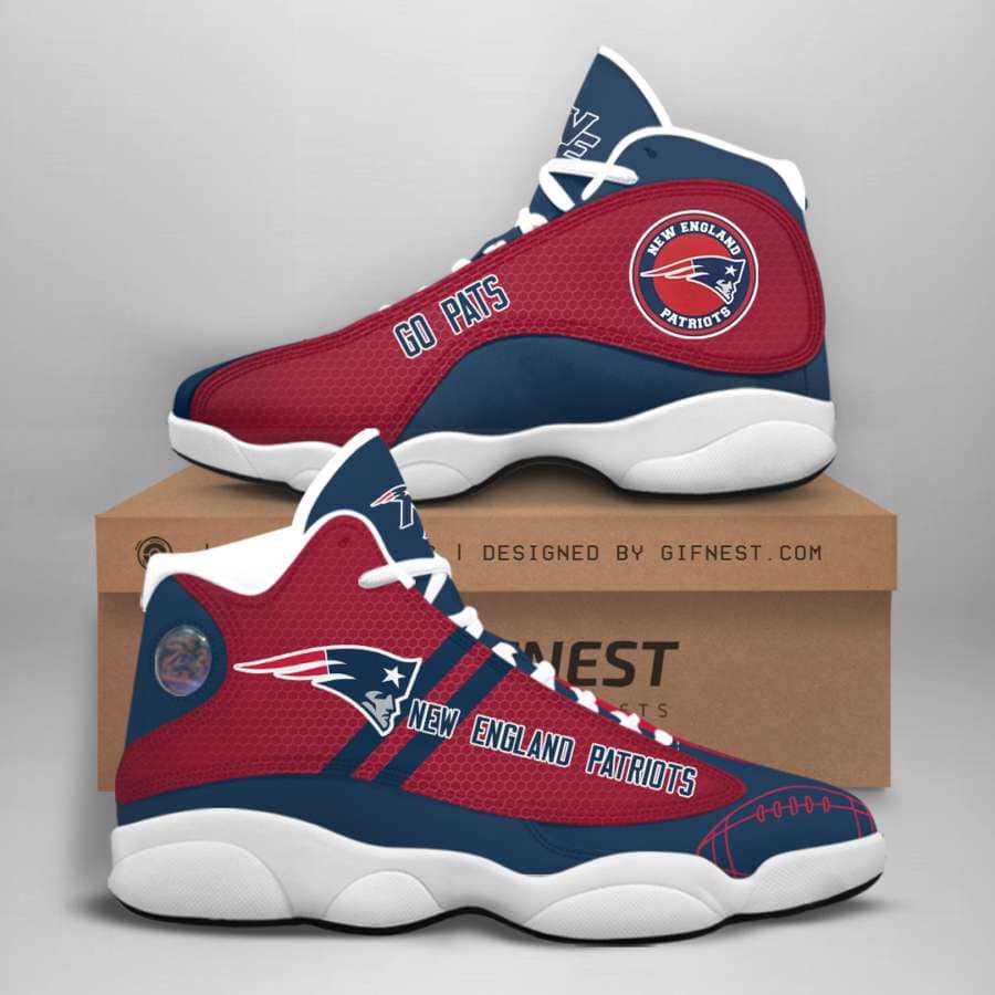 New England Patriots Custom No105 Air Jordan Shoes