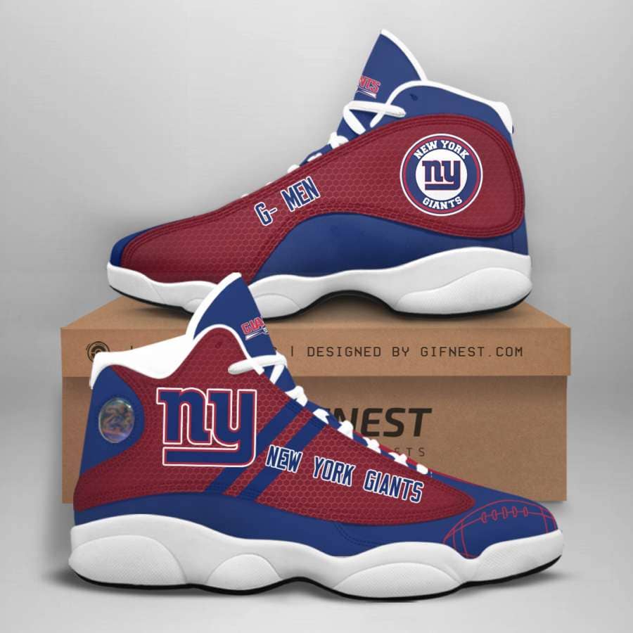New York Giants Custom No108 Air Jordan Shoes