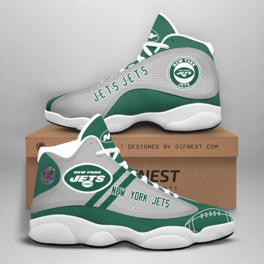 New York Jets Custom No109 Air Jordan Shoes