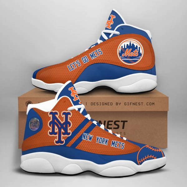 New York Mets Custom No111 Air Jordan Shoes