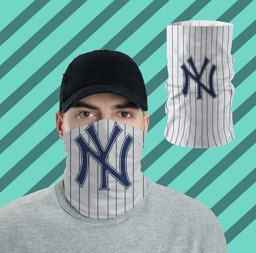 New York Yankees Bandanas Shied All Over Prints Neck Gaiters No3733 Face Mask
