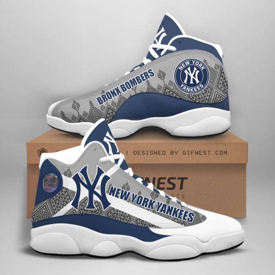 New York Yankees Custom No115 Air Jordan Shoes