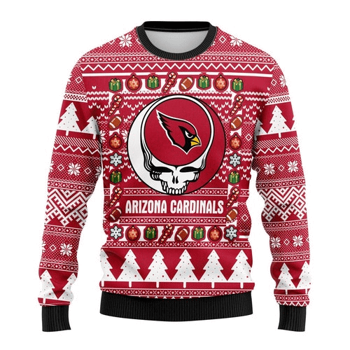 Nfl Arizona Cardinals Grateful Dead Christmas Ugly Sweater