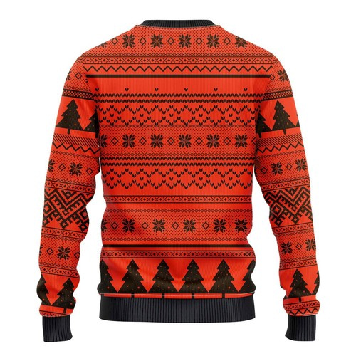 Inktee Store - Nfl Cleveland Browns Groot Hug Christmas Ugly Christmas Sweater Image