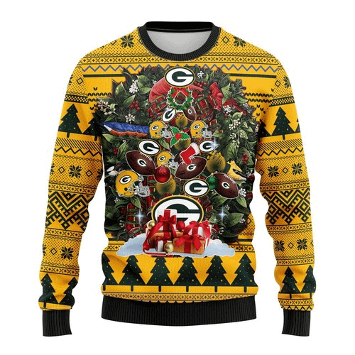 Nfl Green Bay Packers Tree Christmas Ugly Sweater
