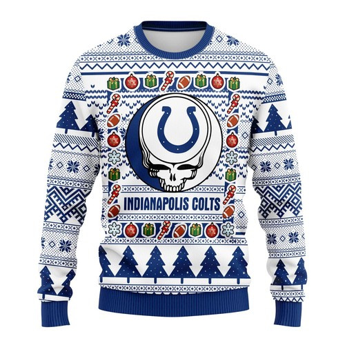 Nfl Indianapolis Colts Grateful Dead Christmas Ugly Sweater