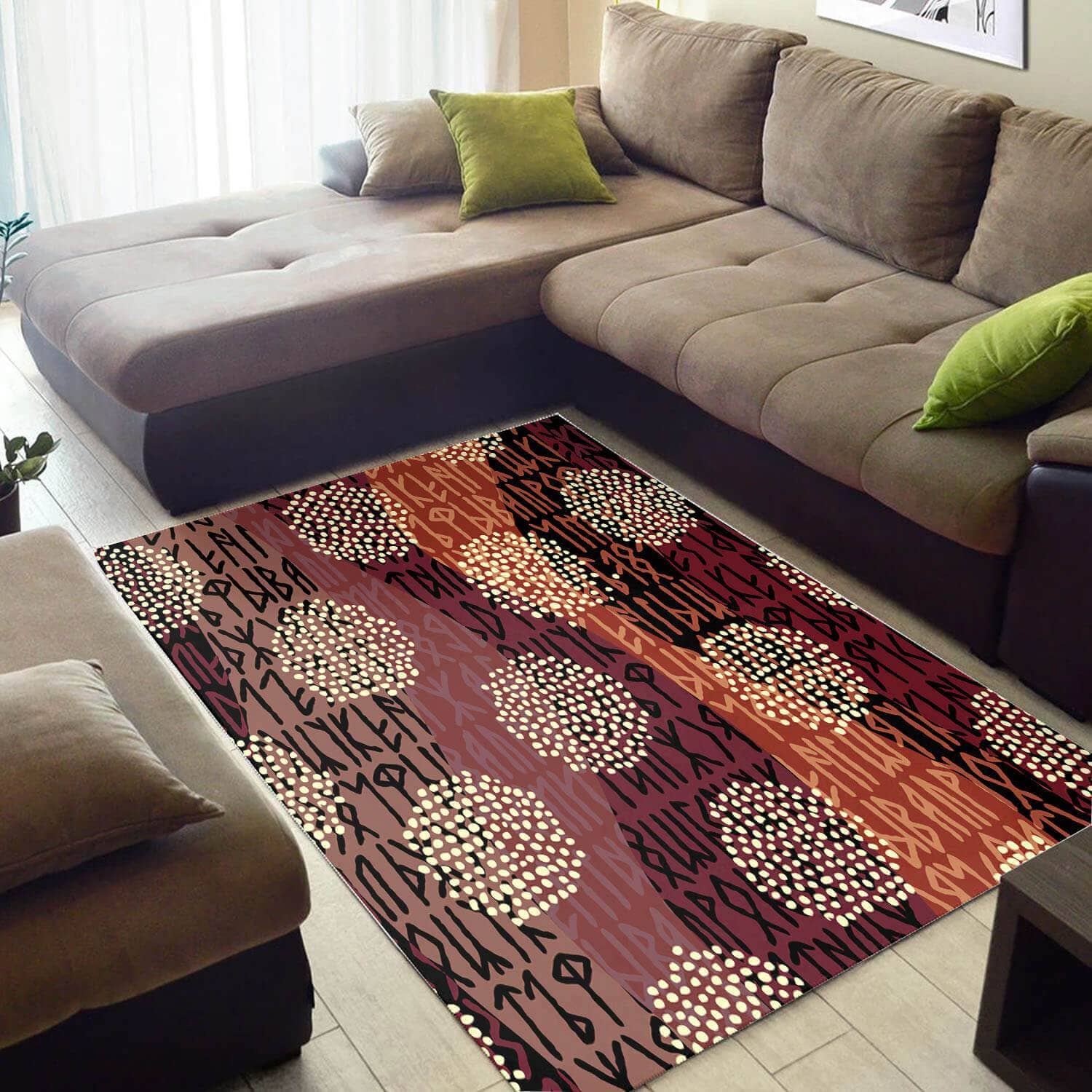 Nice African Adorable Black History Month Afrocentric Pattern Art Style Carpet Living Room Rug