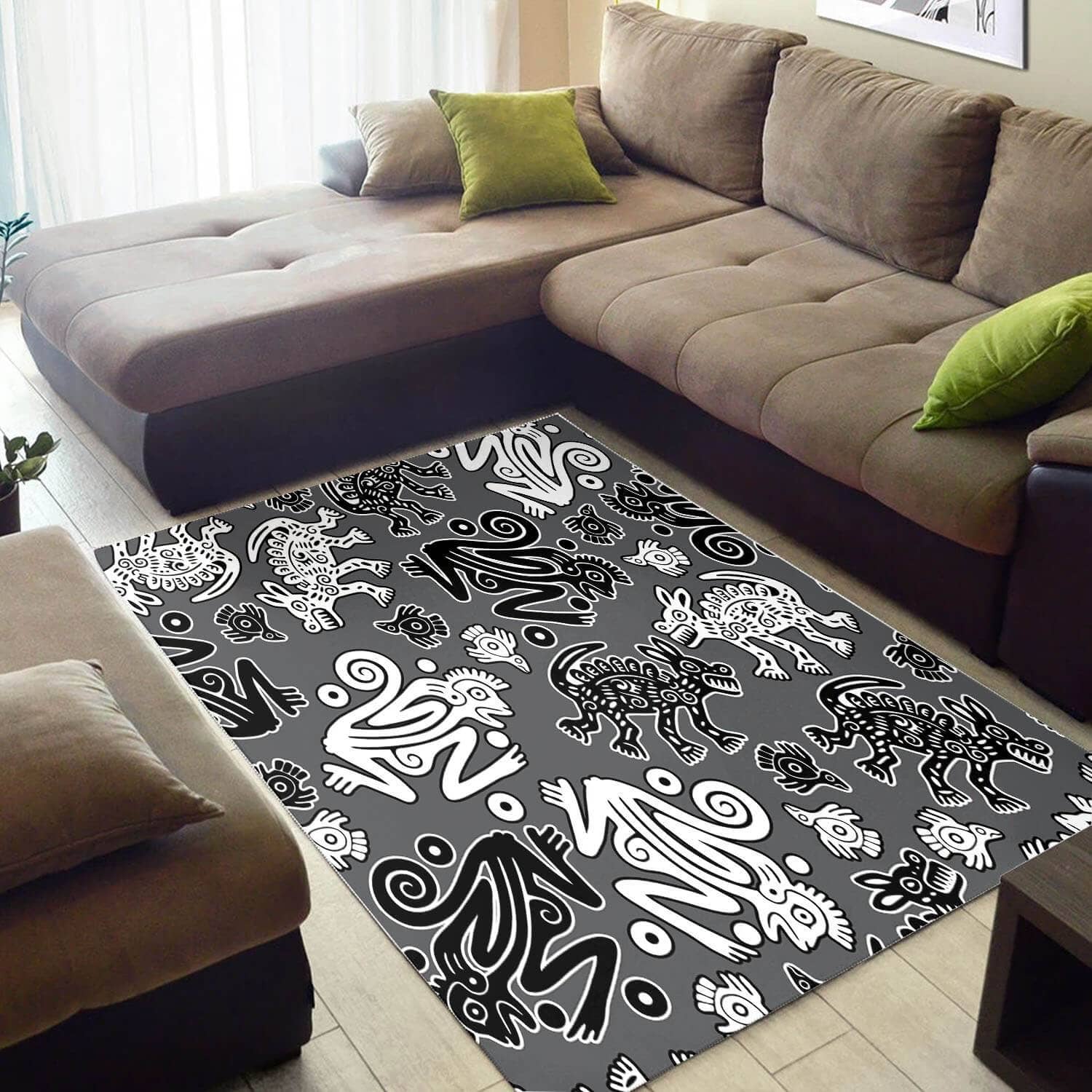 Nice African Amazing Themed Ethnic Seamless Pattern Design Floor House Rug