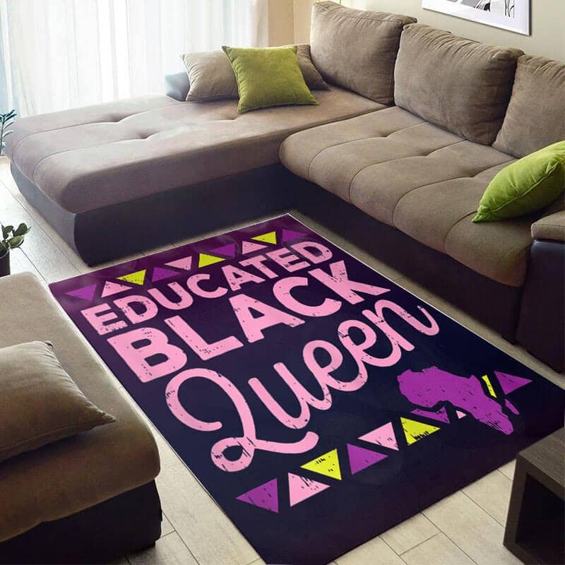 Nice African American Beautiful Print Girl Educated Black Queen Carpet Themed Home Rug