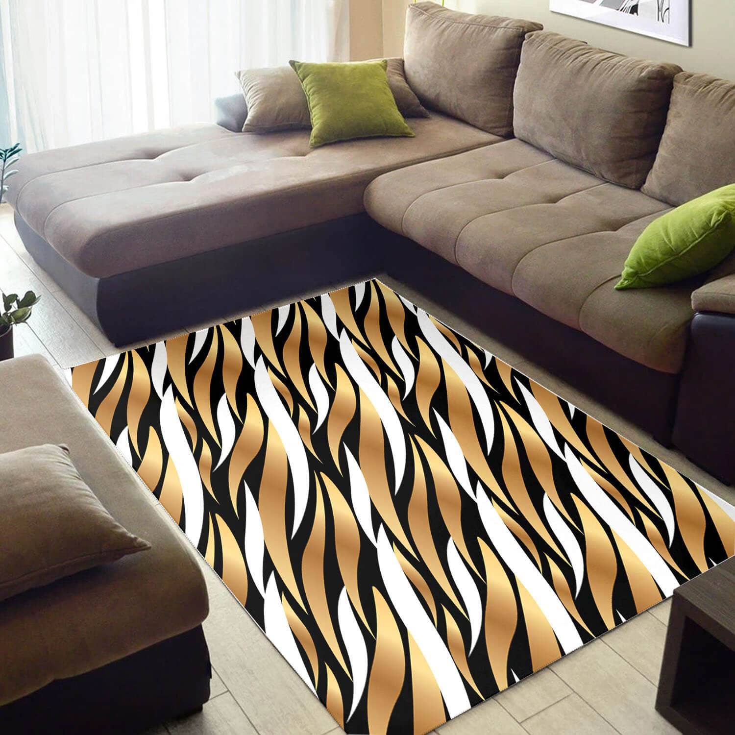 Nice African American Black Art Afrocentric Pattern Large Themed Home Rug